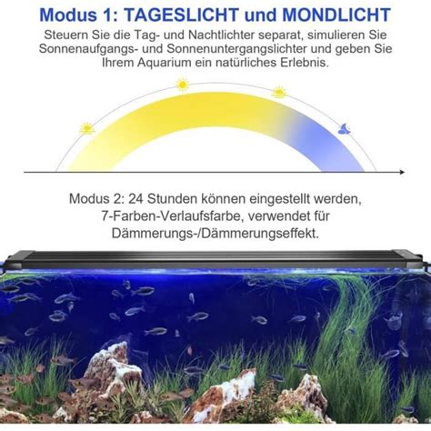 Yakimz Aquarium Eclairage Led W Clairages Aquarium Diy Modes