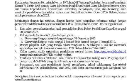 Pendaftaran Dan Seleksi Administrasi Pendidikan Profesi Guru PPG