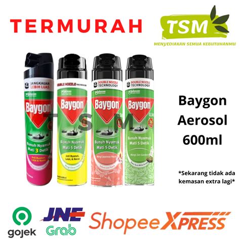 Jual Baygon Aerosol 600 Ml Pembunuh Nyamuk Shopee Indonesia