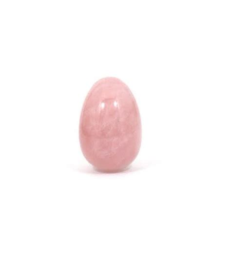 Huevo Vaginal Cuarzo Rosa Huevo Yoni Perforado Mediano X Cm Piedra