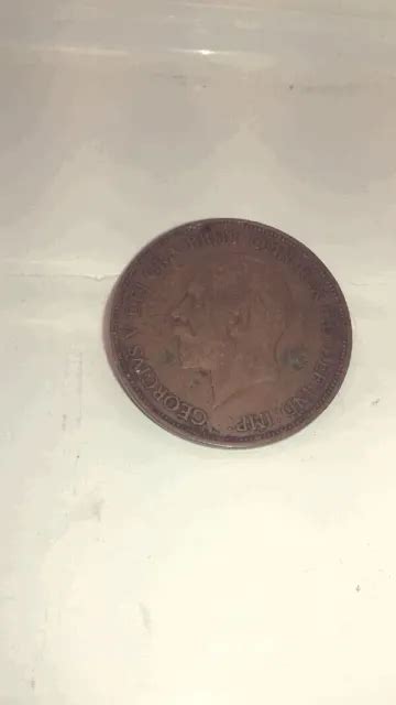 Extremely Rare One Penny King George V British Coin Unique Very