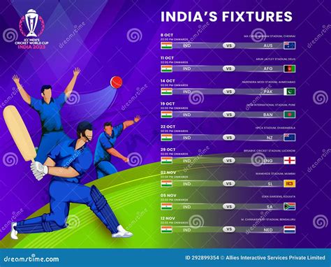 Icc Mens Cricket World Cup 2023 Indias Legt De Locatiedetails Vast En