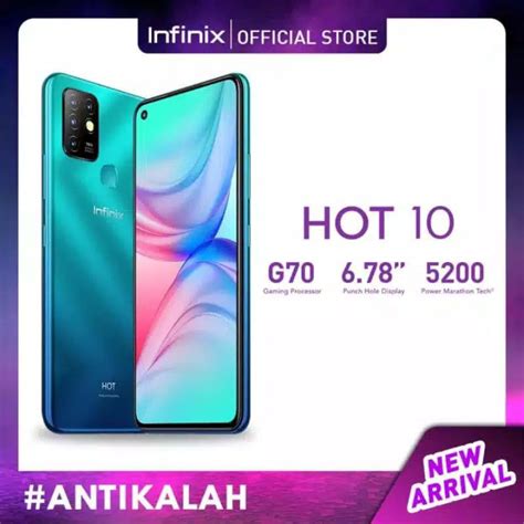 Jual Infinix Hot 10 4 64 GB 4 128 GB Garansi Resmi Infinix Shopee Indonesia