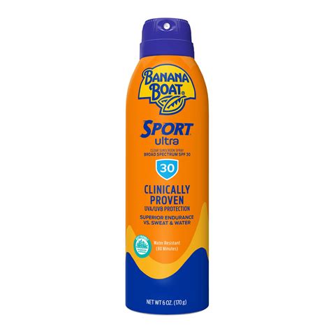 Banana Boat Ultra Sport Clear Sunscreen Spray SPF 30, 6 oz