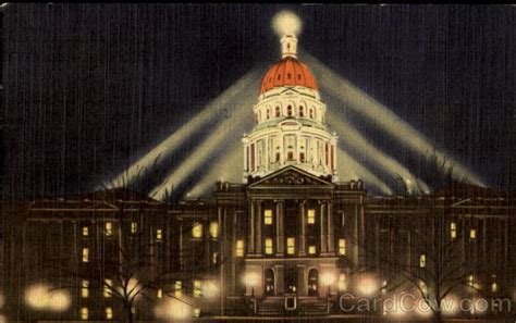 State Capitol Dome Illuminated At Night Denver, CO