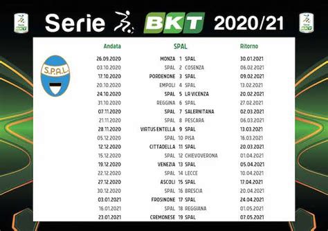 Calendario Spal Tutte Le Partite Calciomagazine