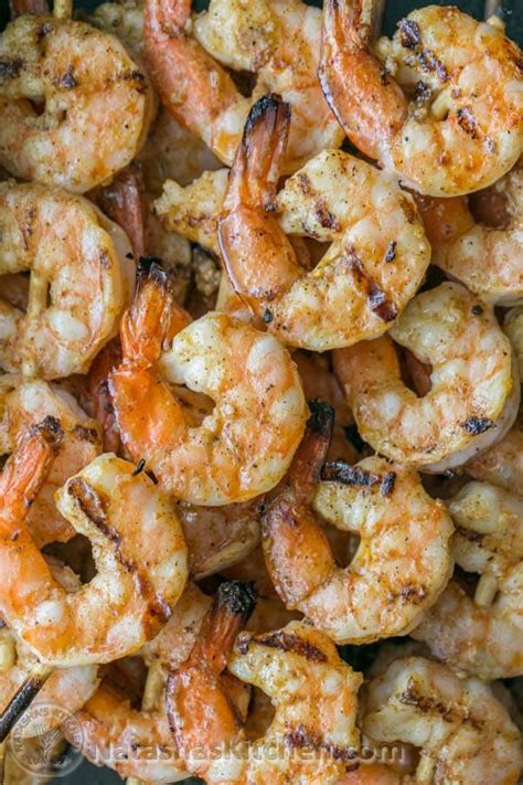 Grilled Garlic Cajun Shrimp Skewers Natashaskitchen Easy