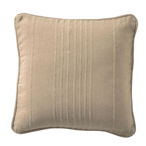 Lot De 2 Housses Coussin Uni En Coton Beige 3 Suisses