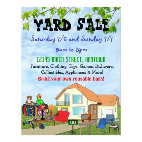 Custom Yard or Garage Sale Flyers | Zazzle.com