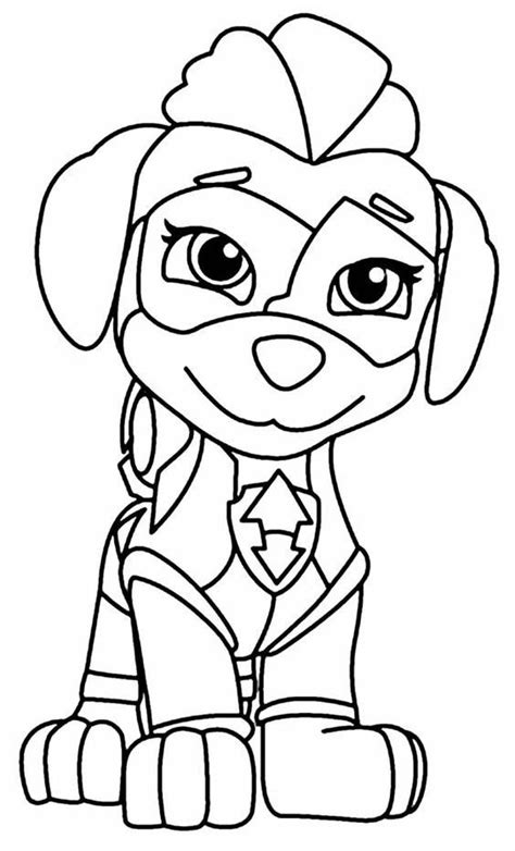 Coloriage Mighty Pups Skye in Tornado à imprimer Coloriage pat