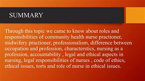 Ppt On Roles And Responsibilities Of Community Health Nurse Ppt