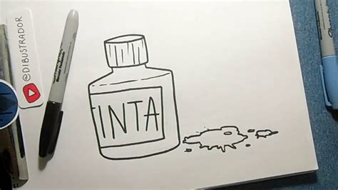 Cómo Dibujar un Tintero de Tinta China Fácil Dibustrador Art YouTube