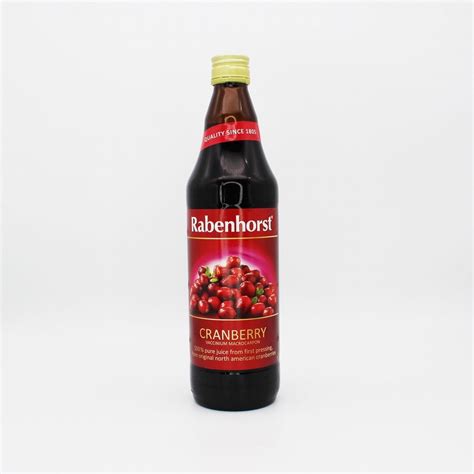 Rabenhorst Cranberry Juice 750ml Organic To Your Door