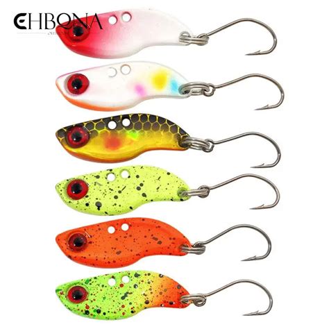 Pcs Paillette Artificial Bait Metal Spinner Spoon Trout Fishing Lure