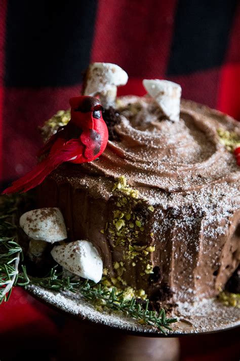 Yule Log Layer Cake With Sour Cream Frosting Hither And Thither