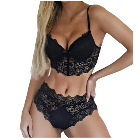 Ierhent Bra Panty Set Women S Lingerie Set Matching Lace Bra And Panty