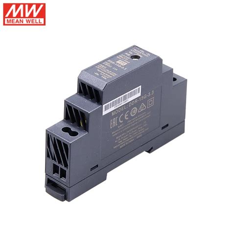 Mean Well Din Rail Dc Dc Converter Ddr 15g Input 9 36vdc 12 V24vdc Untuk 33v 5v 12v 15v 24v