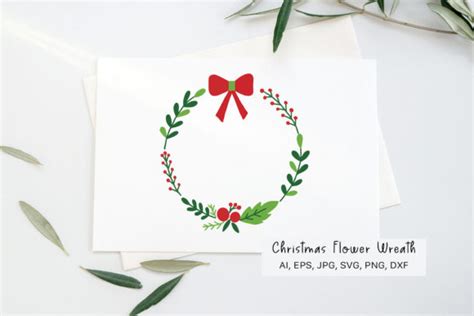 Holly Wreath Svg, Christmas Wreath Svg, Graphic by mangpor2004 ...