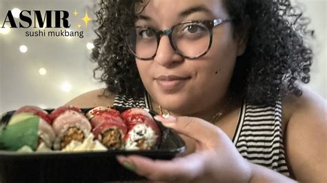 ASMR SUSHI MUKBANG Eating Sounds Whispered Chatting YouTube