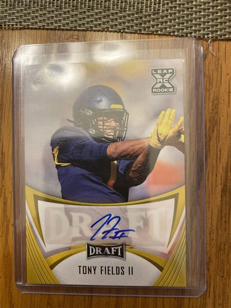 Leaf Draft Autographs Ba Tf Tony Fields Ii Au Rc For Sale