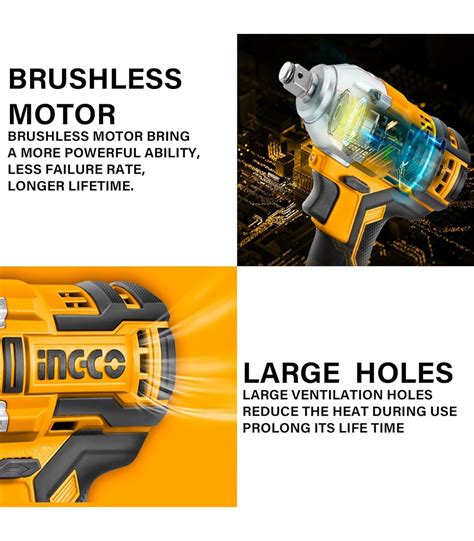 Ingco P S V Lithium Ion Cordless Impact Wrench Hardware Specialist