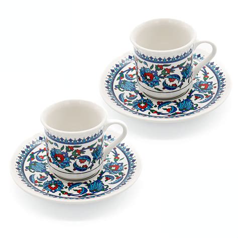 Turkish Coffee Cup Set Turkish Coffee Cups Set Of 2 With Saucers And