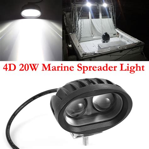 2X LED Marine Spreader Light Deck Mast Light For Boat 18W 12v 30v DC