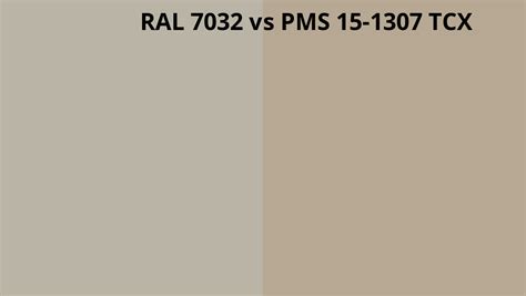 Ral 7032 Vs Pms 15 1307 Tcx Ral Colour Chart Uk