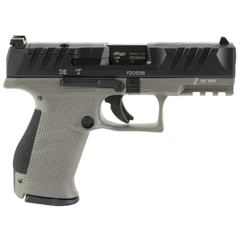 Walther Pdp Compact Grey Frame W4 Barrel 15 Round Capacity Optics Ready 9mm Element