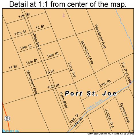 Port St. Joe Florida Street Map 1258675