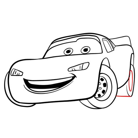 How To Draw Lightning Mcqueen Sketchok Easy Drawing Guides