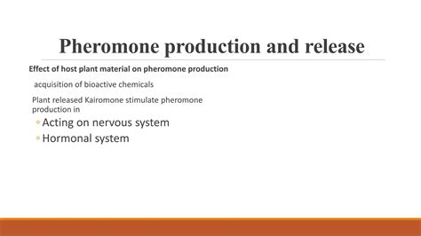 Host Plant Inflenses On Sex Pheromone PPT