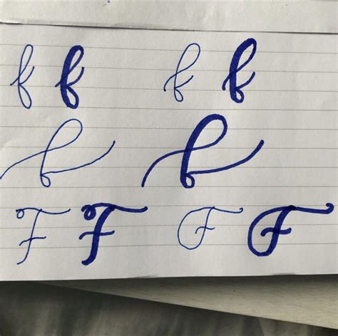 How to Write Calligraphy Letter F - Blue Skies Lettering