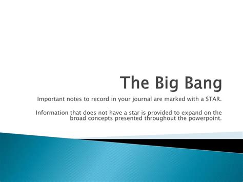 Ppt The Big Bang Powerpoint Presentation Free Download Id 6869585