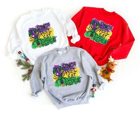 Crawfish Pinch Peel Eat Repeat Sweatshirt Mardi Gras Squad Gifts