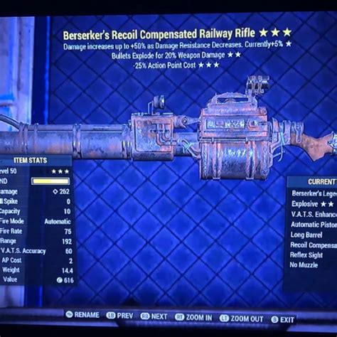 Weapon Berse25 Railway Rifle Fallout 76 Game Items Gameflip