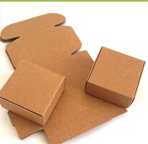 Brown Kraft Paper Gift Packaging Cardboard Box Small Natural Handmade