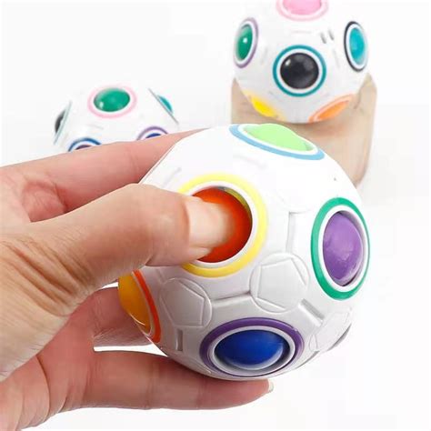 Regenboog Bal Puzzels Antistress Cube Voetbal Magi Grandado