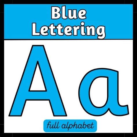 Blue Display Lettering Primaryresourcerack