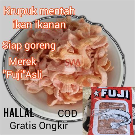 Jual Krupuk Mentah Ikan Ikanan Merek Fuji Asli Siap Goreng Shopee