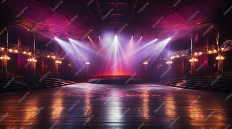 Premium AI Image | Theater Stage Light Background with Spotlight ...