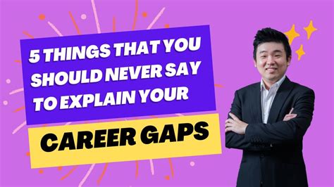 Things That You Should Never Say To Explain Your Career Gaps Youtube