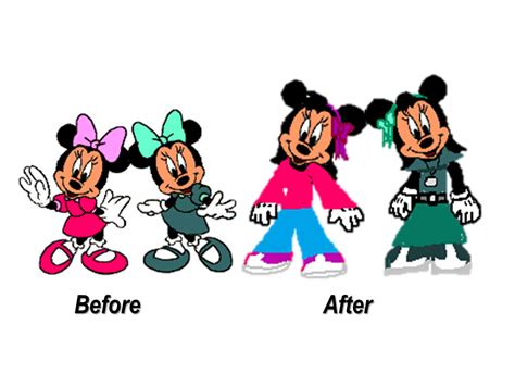 Millie and Melody Mouse Before and After by 9029561 on DeviantArt