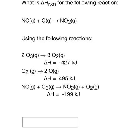 Solved What Is Arh Of The Following Reaction H G Chegg