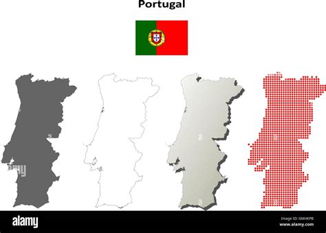 Portugal Outline Map Set Stock Vector Image Art Alamy