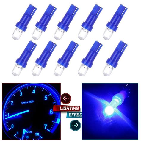 10 Pack Blue LED Dashboard Panel Gauge Bulbs