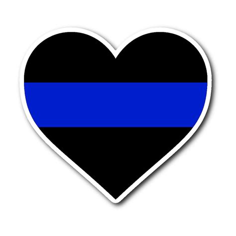 Thin Blue Line Heart Sticker 2 – ThinBlueLineHeroes