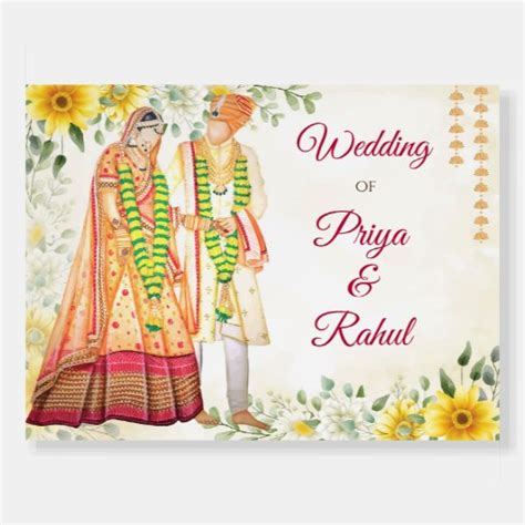 Hindu Welcome Sign And Indian Wedding Welcome Poster Zazzle