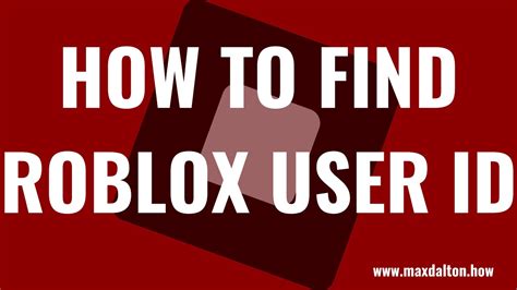 How To Find Roblox User Id Youtube