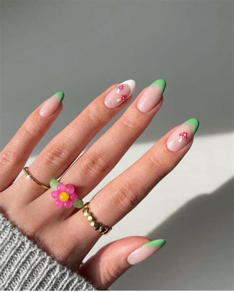 32 Mushroom Nail Art Designs Green French Tip Mushroom Nails I Take